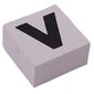 Modulex Tile 2 x 2 with Black 'V' print, Black Internal Lining, White Dot