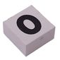 Modulex Tile 2 x 2 with Black '0' print, Black Internal Lining, No Dot