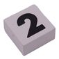 Modulex Tile 2 x 2 with Black '2' print, Black Internal Lining, No Dot