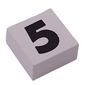 Modulex Tile 2 x 2 with Black '5' print, Black Internal Lining, No Dot