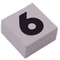 Modulex Tile 2 x 2 with Black '6/9' print, Black Internal Lining, No Dot