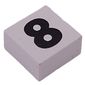 Modulex Tile 2 x 2 with Black '8' print, Black Internal Lining, No Dot