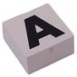 Modulex Tile 2 x 2 with Black 'A' print, Black Internal Lining, No Dot