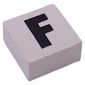 Modulex Tile 2 x 2 with Black 'F' print, Black Internal Lining, No Dot
