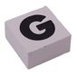 Modulex Tile 2 x 2 with Black 'G' print, Black Internal Lining, No Dot