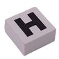 Modulex Tile 2 x 2 with Black 'H' print, Black Internal Lining, No Dot