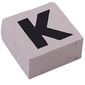 Modulex Tile 2 x 2 with Black 'K' print, Black Internal Lining, No Dot