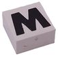 Modulex Tile 2 x 2 with Black 'M/W' print, Black Internal Lining, No Dot