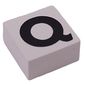 Modulex Tile 2 x 2 with Black 'Q' print, Black Internal Lining, No Dot