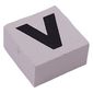 Modulex Tile 2 x 2 with Black 'V' print, Black Internal Lining, No Dot