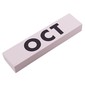 Modulex Tile 2 x 8 without Internal Support with Black 'OCT' print