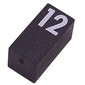 Modulex Tile 1 x 2 with White '12' Half Size print, without Internal Supports