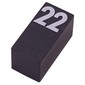 Modulex Tile 1 x 2 with White '22' Half Size print, without Internal Supports