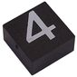 Modulex Tile 2 x 2 with White '4' print, without Internal Supports