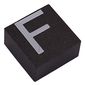 Modulex Tile 2 x 2 with White 'F' print, without Internal Supports