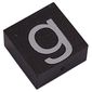 Modulex Tile 2 x 2 with White 'g' print, without Internal Supports