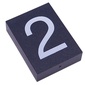 Modulex Tile 3 x 4 with White '2' print, without Internal Supports