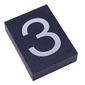 Modulex Tile 3 x 4 with White '3' print, without Internal Supports