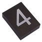 Modulex Tile 3 x 4 with White '4' print, without Internal Supports