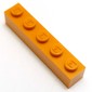 Modulex Brick 1 x 5 with M on Stud