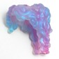 Hair, Ponytail Long Wavy with Opal Trans-Dark Pink Pattern