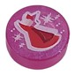 Tile Round 1 x 1 with Red Fairy Godmother print