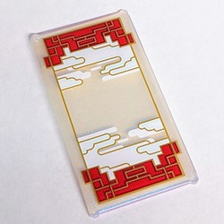Glass for Window 1 x 4 x 6 with Asian Gold/Red Decoration print