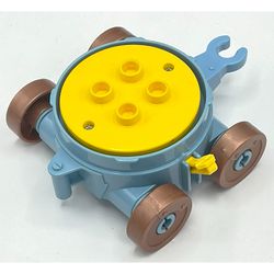 Duplo Cart with Wheels and Yellow Cross Lift
