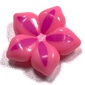 Clikits Icon, Flower 2 x 2 Large, 5 Petals with Pin and Dark Pink Petal Highlights Print