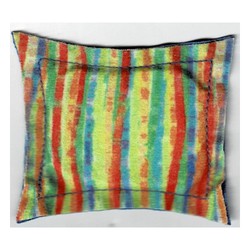 Scala, Pillow 7 x 8 Violet with Multi Stripe Reverse Print
