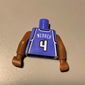 Torso Basketball Jersey, Sacramento Kings #4' Print, Long One Piece Arms Brown (NBA)