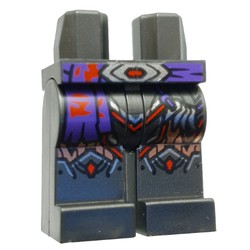 Hips and Pearl Titanium Legs with Dark Purple Belt, Silver Buckle, Metal Pink/Silver Armor print