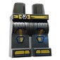 Hips and Pearl Titanium Legs with Yellow Belt, Toes, Armor Plating, Hexagons print