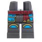 Hips and Pearl Titanium Legs with Dark Red Belt, Dark Azure/Gold Knee Pads and Robe print