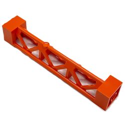 LEGO part 95347 LATTICE TOWER 2X2X10 W/CROSS in Reddish Orange