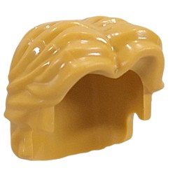 LEGO part 26139 Hair Short Wavy with Center Part in Ochre Yellow