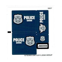 Sticker Sheet 1 for Set 60008-1