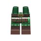 Hips with Dark Green Legs and Dark Brown Boots Pattern with Tartan Kilt, Dark Brown Belt Print