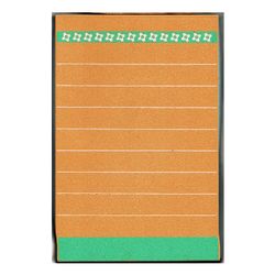 Scala, Building, Wall, Vertical Grooved 18 x 2 x 22 2/3 , Green Stripe with White Flowers on Medium Orange Print