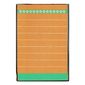 Scala, Building, Wall, Vertical Grooved 18 x 2 x 22 2/3 , Green Stripe with White Flowers on Medium Orange Print