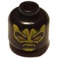 Minifig Head Savage Opress, Yellow Zabrak Markings Print