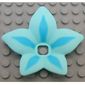 Clikits Icon Accent, Flower 6 x 6 x 2/3 with Sky Blue Petals Print