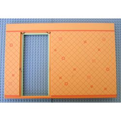 Scala, Building, Wall 40 x 2 x 24 with Door and Orange Wallpaper Print