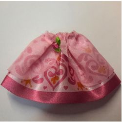 Belville, Skirt, Long, Pink with Dark Pink Print, Brouche