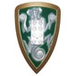 Large Figure Shield, 2 x 4 Brick Relief, Monkey with Green and Gold Print