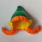 Hair and Hat, Elf Ears with Orange Pigtails and Green Hat Pattern