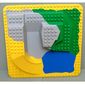 Duplo Baseplate Raised 24 x 24 Four Levels, Light Gray 'Mountain', Blue Pond, Green Hills, Light Yellow Slide