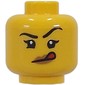 Minifig Head Chocolatier, Lopsided Smile, Tongue Sticking Out / Open Mouth Smile