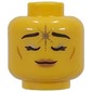 Minifig Head Unicorn Elf, Cheek Lines, Nougat Lips, Neutral / Closed Eyes, Silver Star