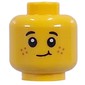 Minifig Head Kid, Freckles, Open Mouth Laughing, Cheeky Smirk